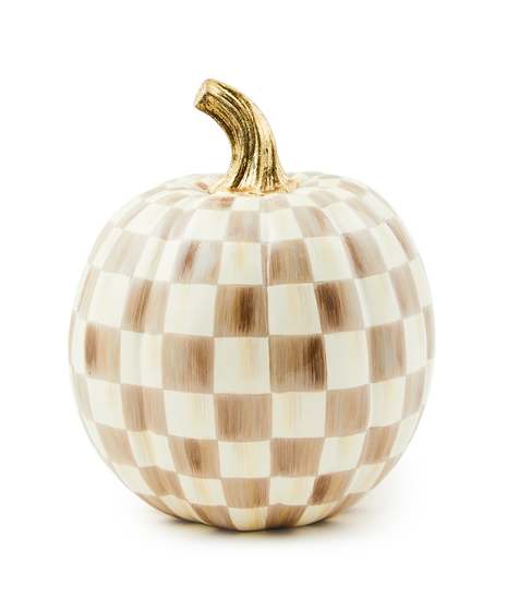 Mocha Check Small Pumpkin