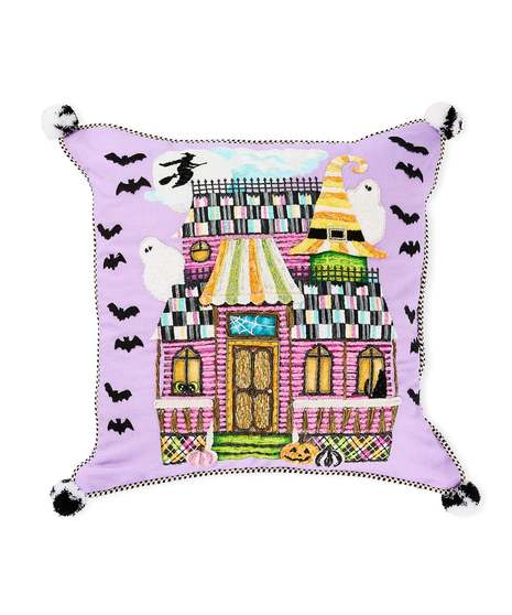 Trick or Treat House Throw Pillow