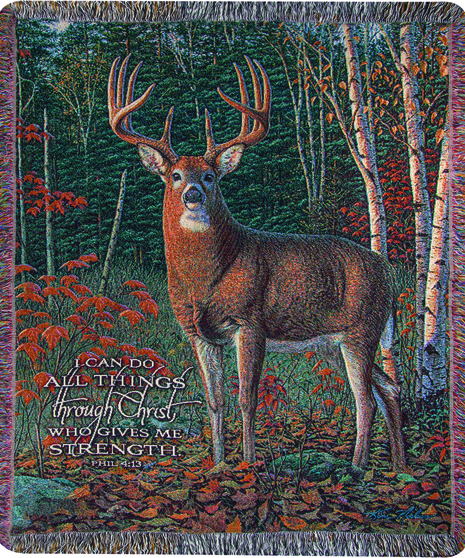 Autumn Sentinel with Verse Memorial Throw