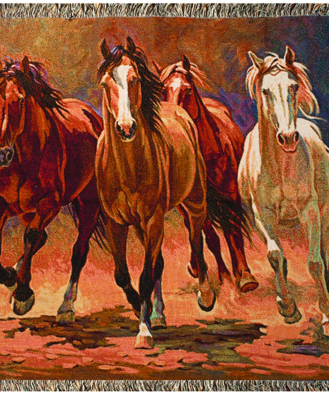 Hoofbeats & Heartbeats Memorial Throw