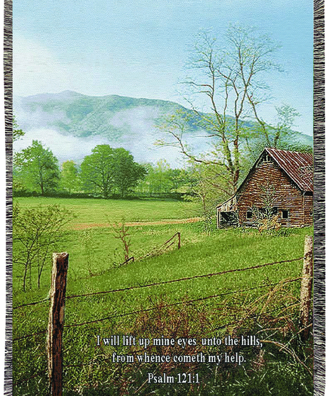 I Lift My Eyes Memorial Throw