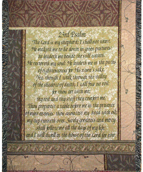 23rd Psalm - Shepherd Memorial Throw