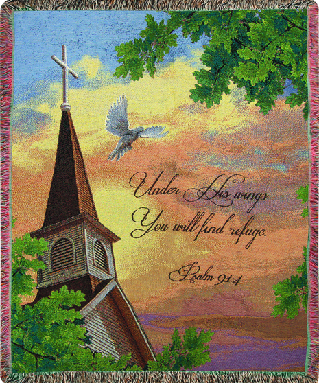 Under His Wings Memorial Throw