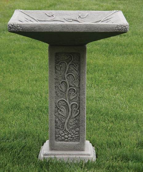 Square Garden Bird Bath