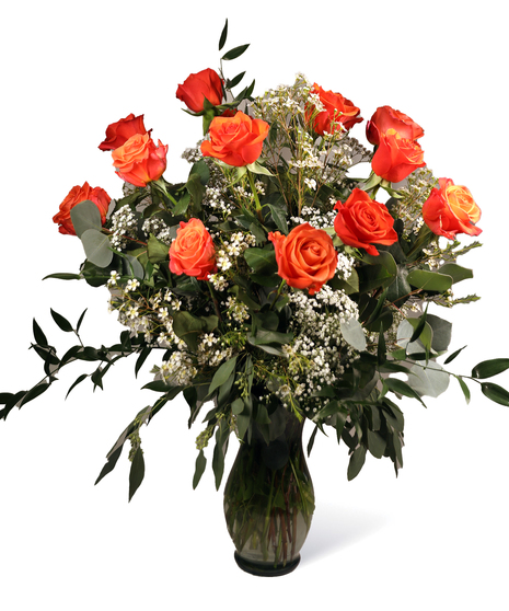 Orange Dozen Roses