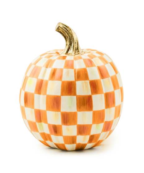 Orange Check Small Pumpkin