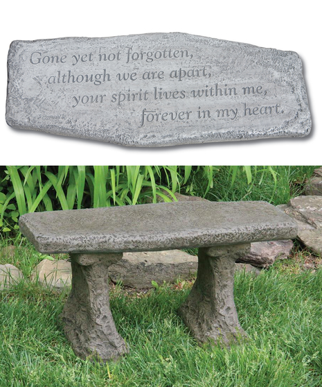 Massarelli Gone Yet Not Forgotten Bench Uniontown Stoneware