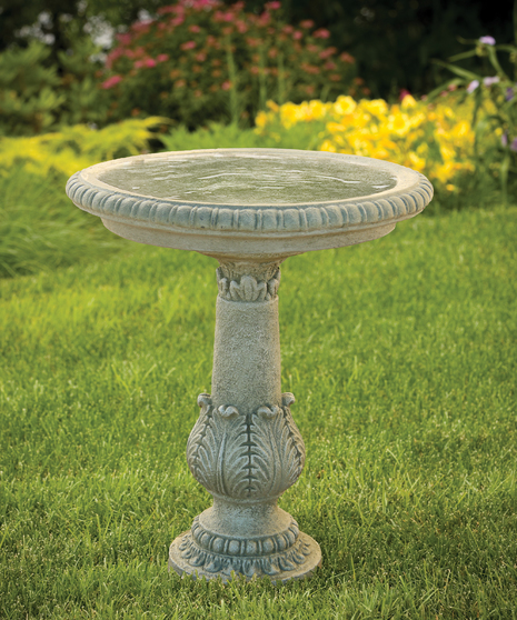 Victorian Fern Leaf Bird Bath