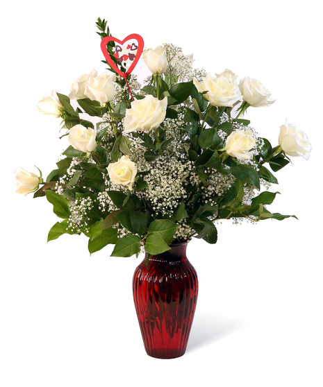Valentine's Day White Roses Uniontown, PA