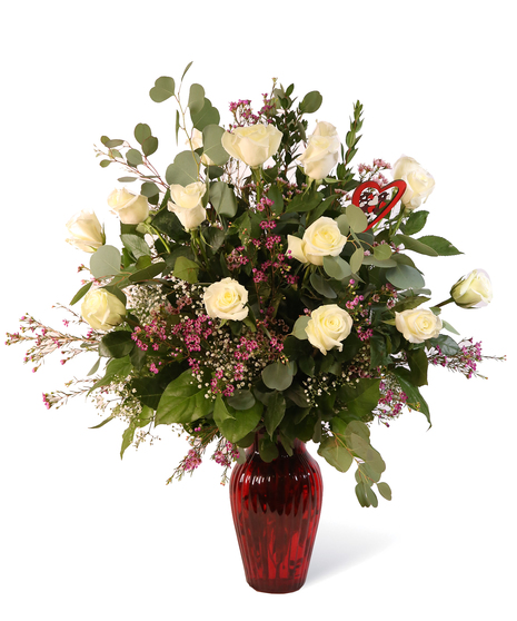 Valentine's Day White Roses Uniontown, PA