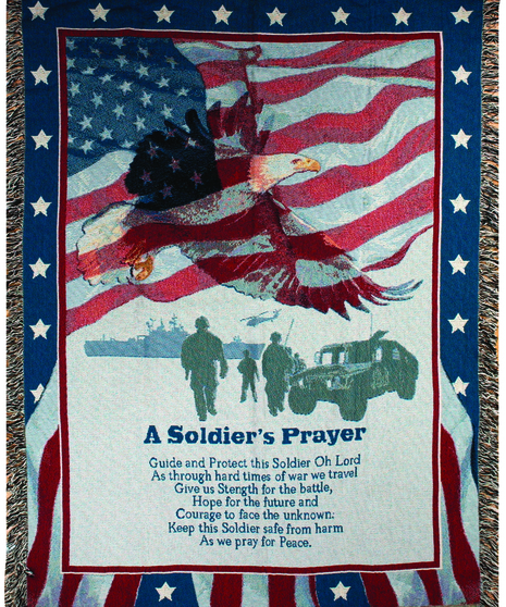 A Soldier's Prayer Memorial Throw