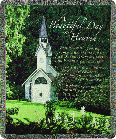A Beautiful Day in Heaven Memorial Throw