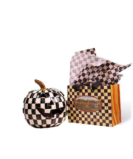 Courtly Check Illuminated Jack O' Lantern