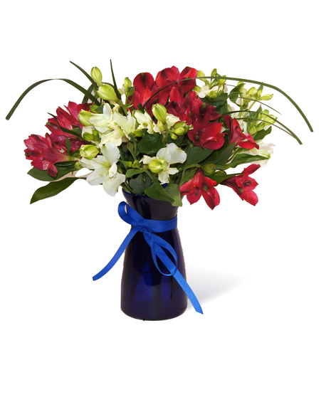 Alstroemeria 4th of July Color Vase Uniontown PA
