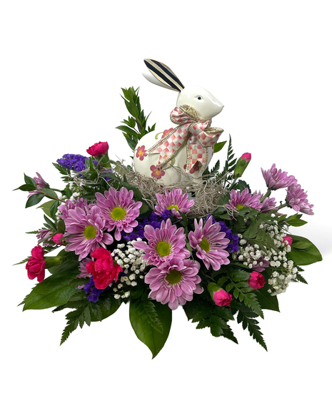 Mackenzie Childs Floral Rabbit