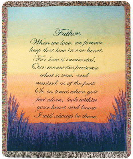 Forever a Father Memorial Throw
