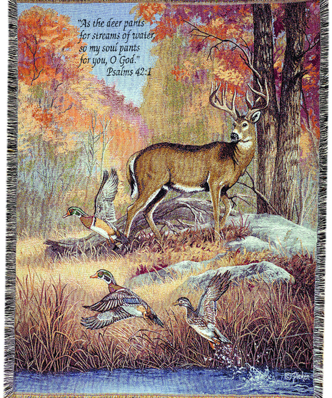 Fur Feathers and Fall Memorial Throw