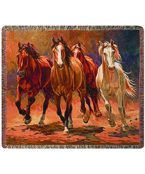 Hoofbeats & Heartbeats Memorial Throw