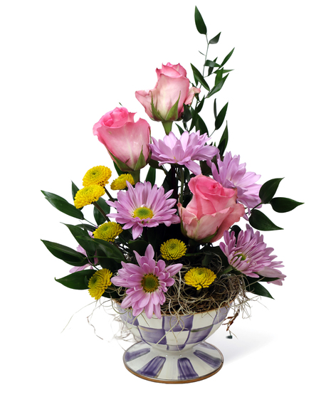 Mackenzie Childs - Violet Check Ice Cream Bowl