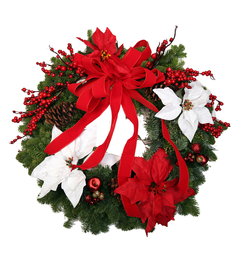 Moderate Decorated Pine Wreath