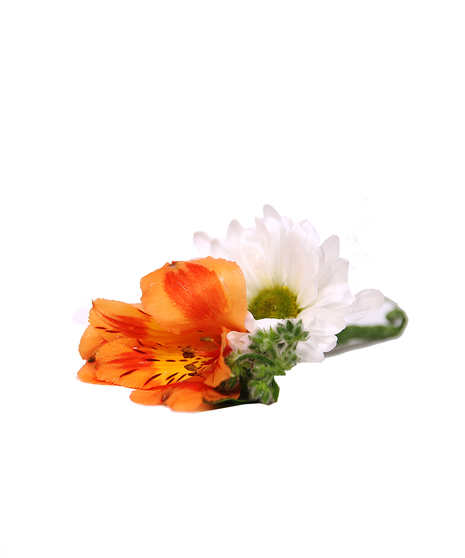Orange and White Hand Tied Bouquet Uniontown, PA