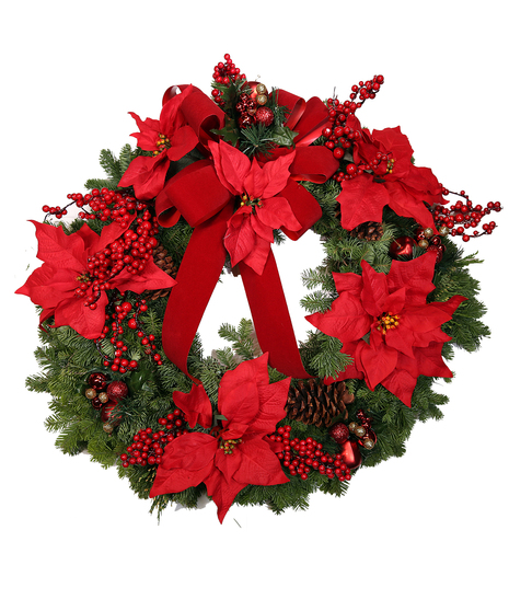 Petite Decorated Pine Wreath Uniontown, PA