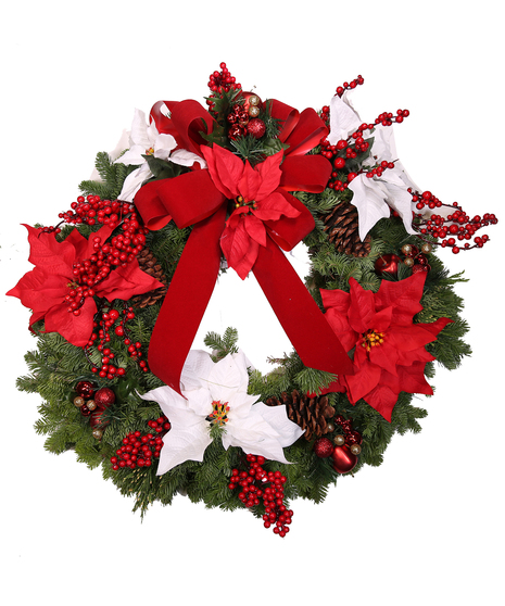 Petite Decorated Pine Wreath