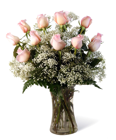 Pink Dozen Roses Uniontown, PA