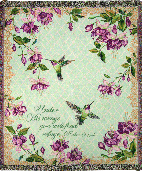 Ruby Among The Fuchsias Memorial Throw