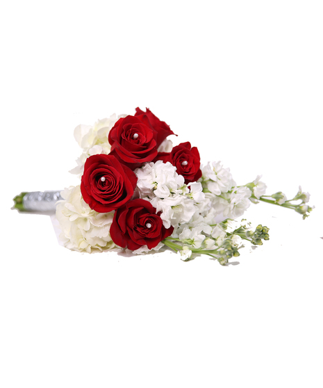 Red and White Accent Hand Tied Bouquet Uniontown, PA