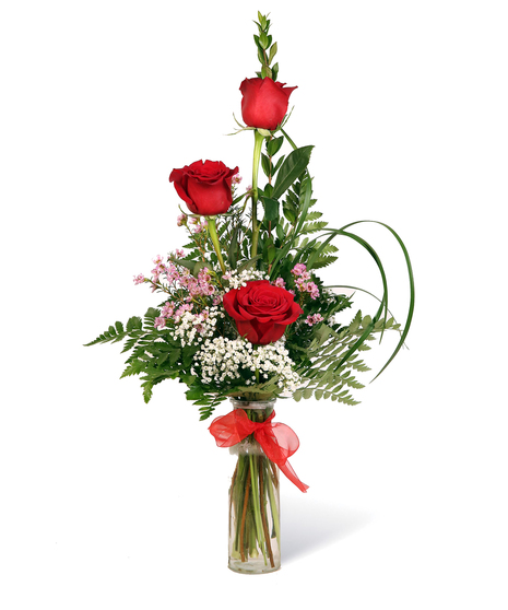 Rose Trio Bud Vase