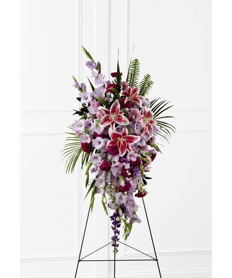 pink and lavender sympathy flowers