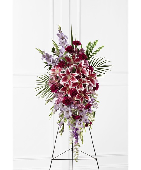 pink and lavender sympathy flowers
