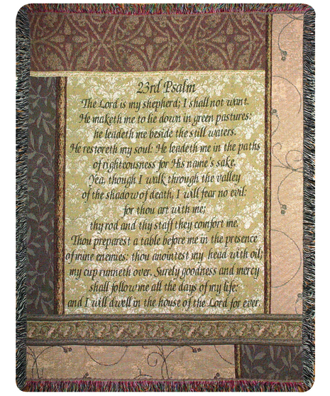 23rd Psalm - Shepherd Memorial Throw