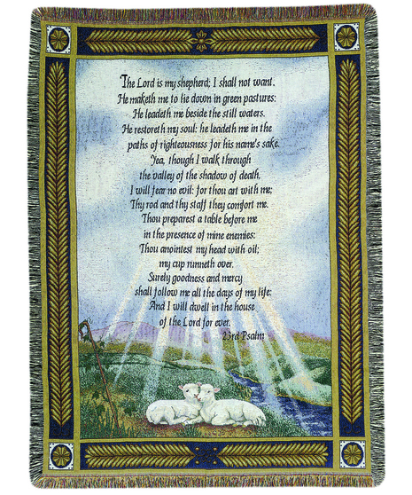 23rd Psalm - Sheep Memorial Throw Uniontown, PA