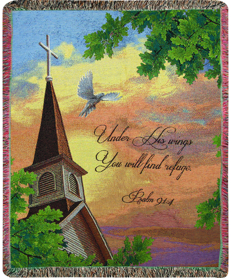 Under His Wings Memorial Throw