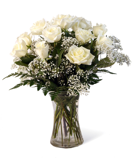 White Dozen Roses Uniontown, PA