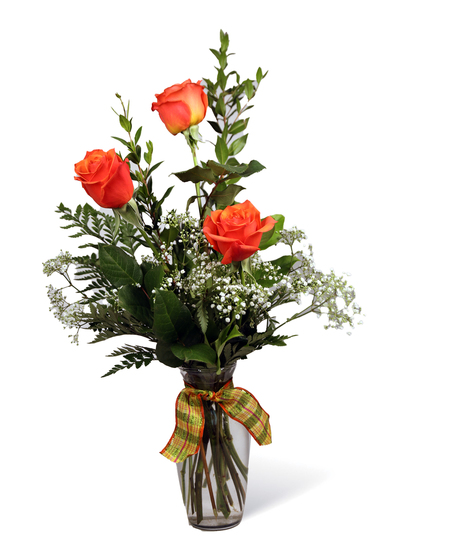Fall Rose Trio Bud Vase