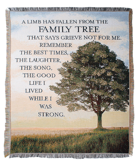 Family Tree Memorial Throw