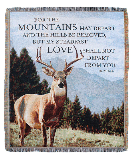 Mountains Deer Memorial Throw